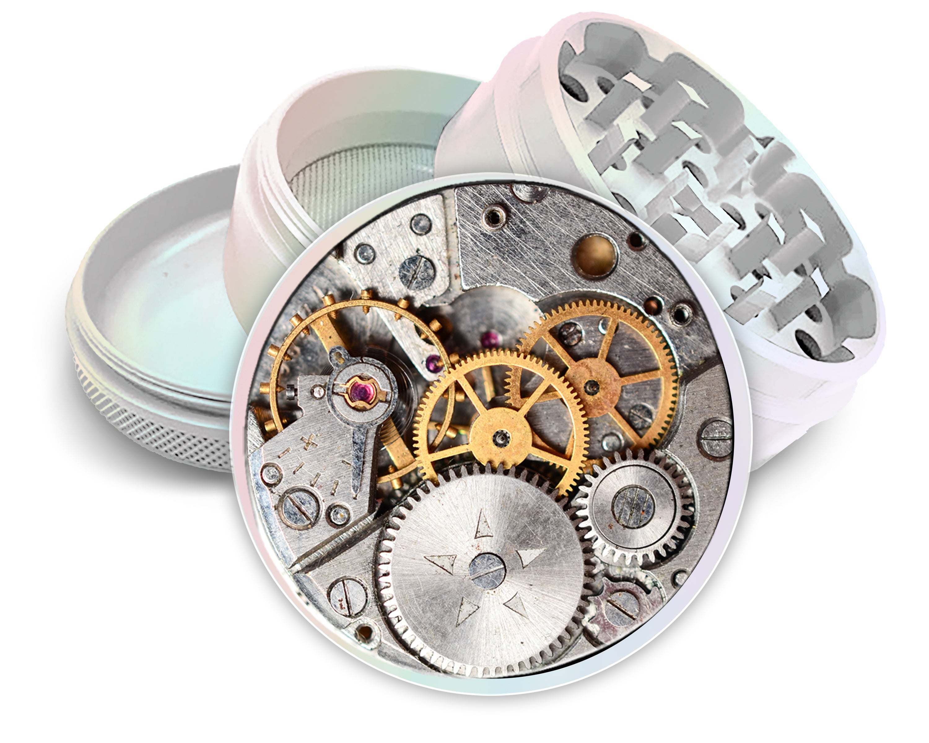 Steampunk Clockwork Spice Grinder White Grinder