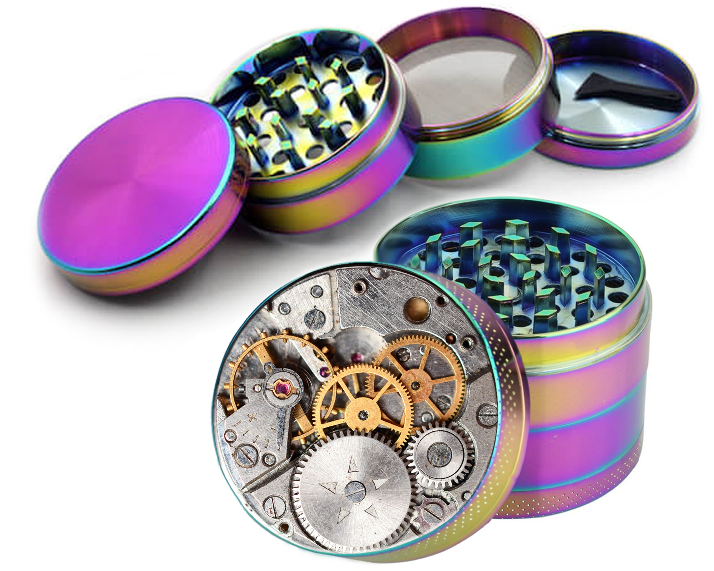 Steampunk Clockwork Spice Grinder Rainbow Grinder
