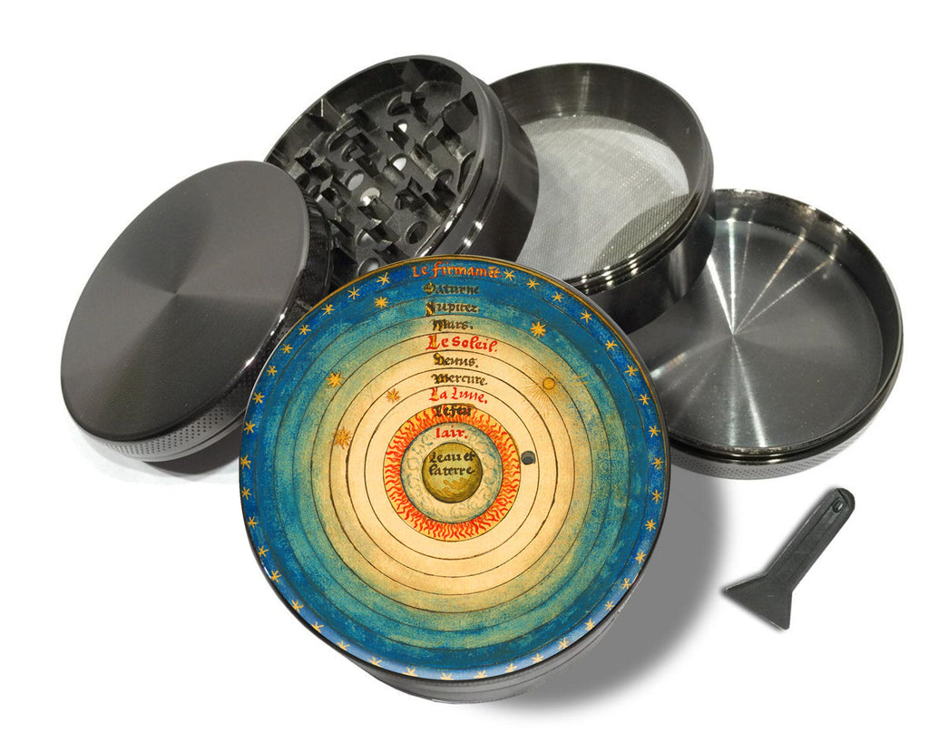 Geocentric Earth-Centered Cosmos Spice Grinder Grey Grinder