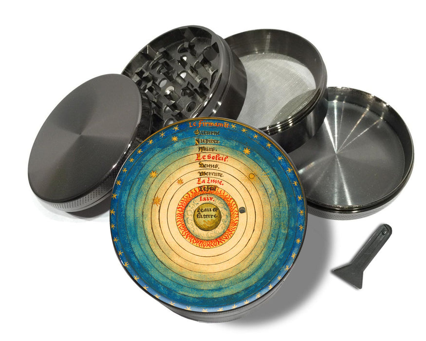 Geocentric Earth-Centered Cosmos Spice Grinder Grey Grinder