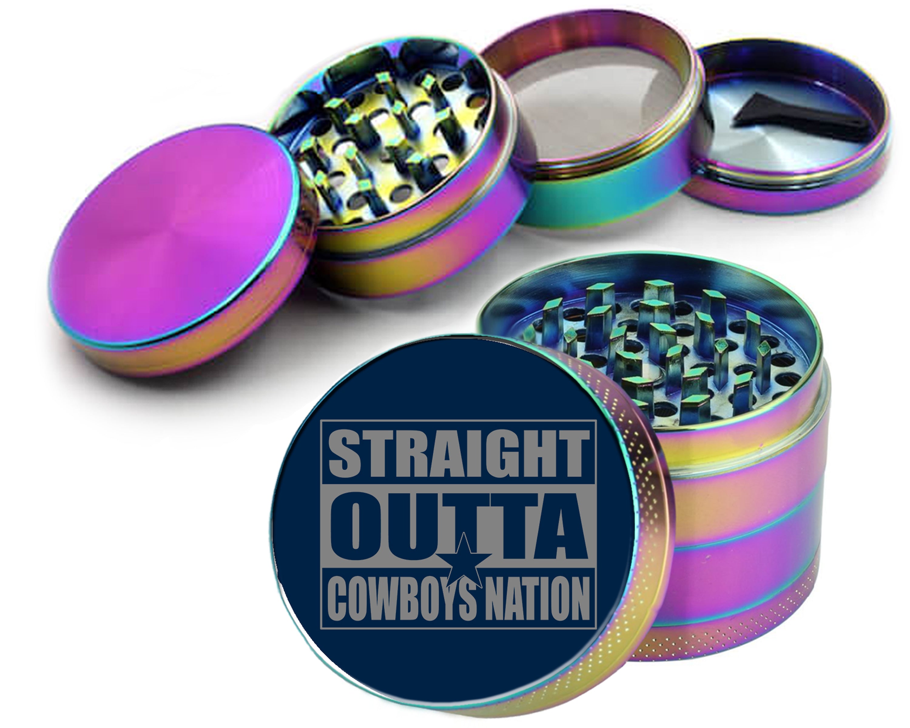 Straight Outta Cowboys Nation Spice Grinder Rainbow Grinder