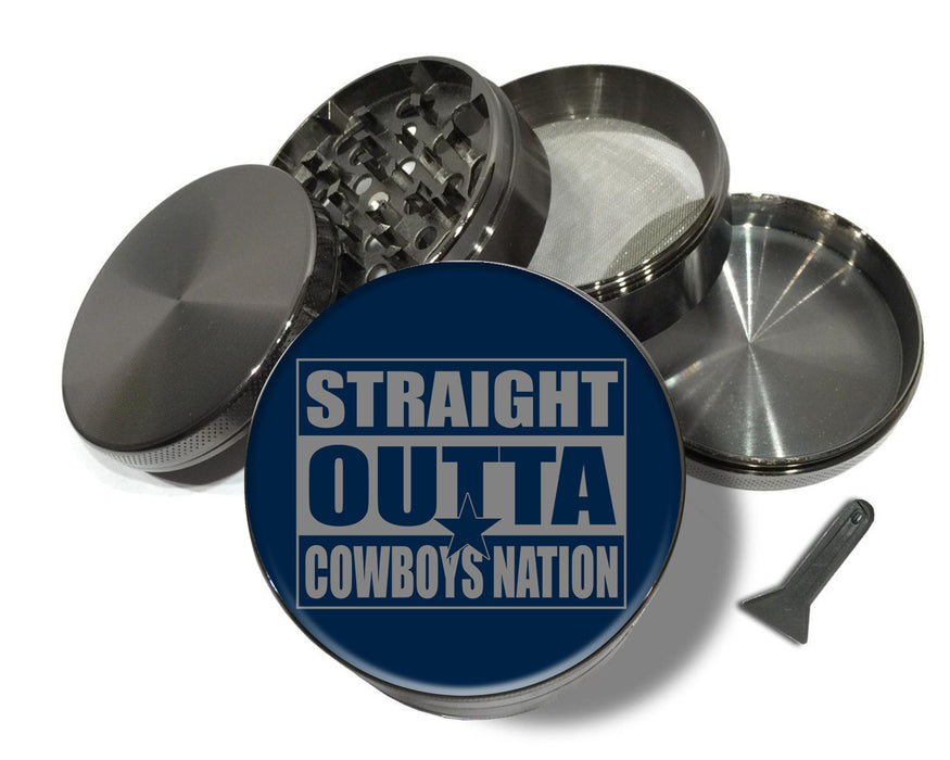 Straight Outta Cowboys Nation Spice Grinder Grey Grinder