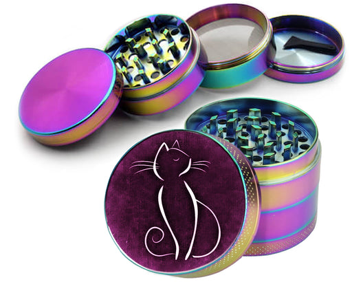 Purple Cat Lover Spice Grinder Rainbow Grinder