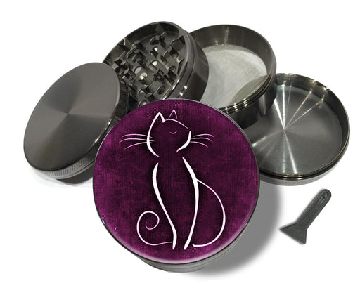 Purple Cat Lover Spice Grinder Grey Grinder