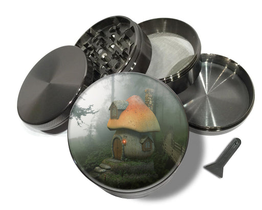 Mushroom Cottage Goblincore Spice Grinder Grey Grinder