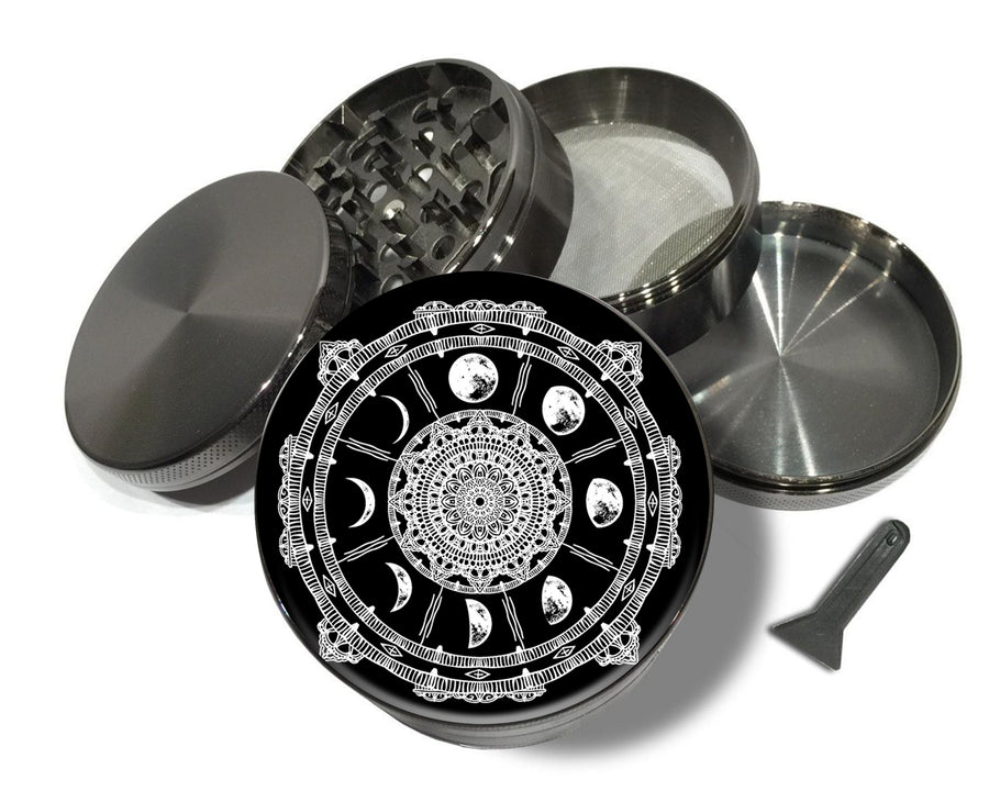 Phases of the Moon Witchy Spice Grinder Grey Grinder
