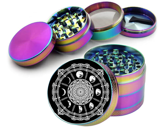 Phases of the Moon Witchy Spice Grinder Rainbow Grinder