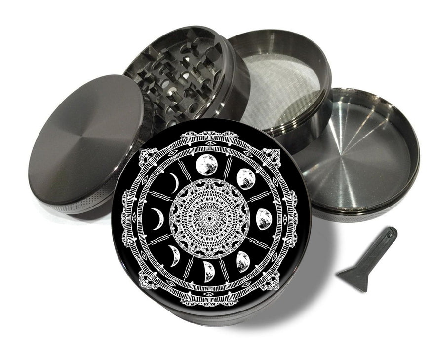 Phases of the Moon Witchy Spice Grinder Grey Grinder