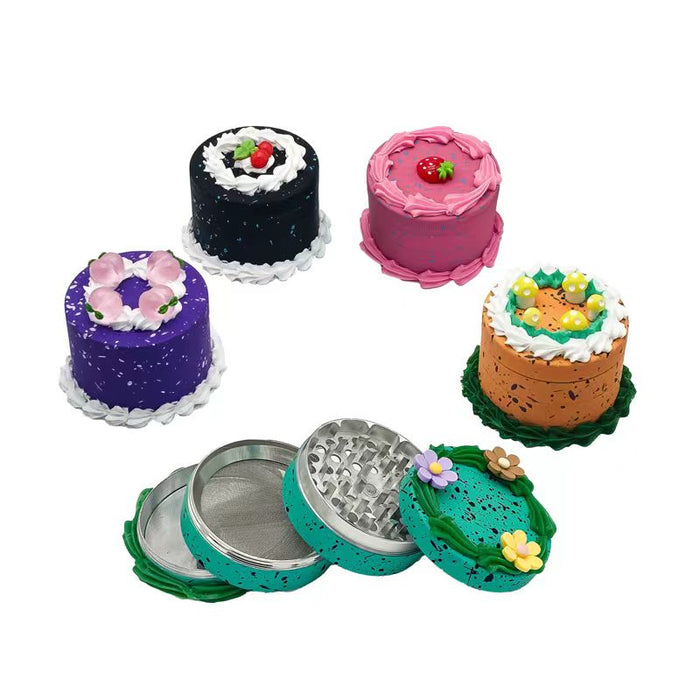 Large Fake Cake Grinders, Cute Grinder With Catcher, Kitchen Gift, Girly Herb Grinders, Big Funky Grinder, Birthday Gift,63mm