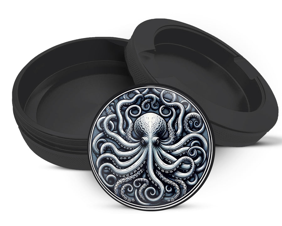 Snus Storage Case Kraken Octopus Black
