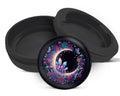 Snus Storage Case Floral Crescent Crystal Garden Black