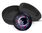 Snus Storage Case Floral Crescent Crystal Garden Black
