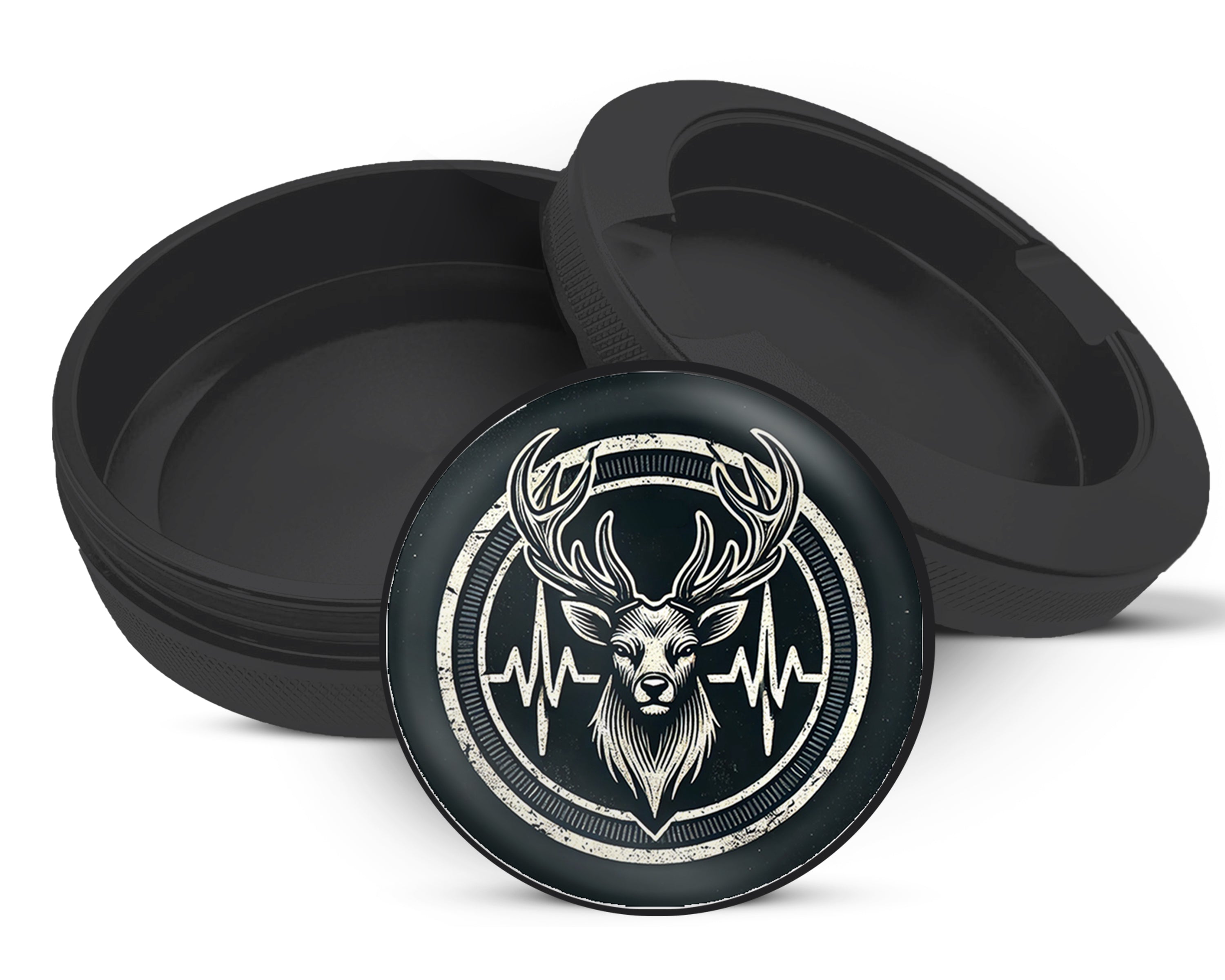 Snus Storage Case Deer Hunting Heartbeat Black