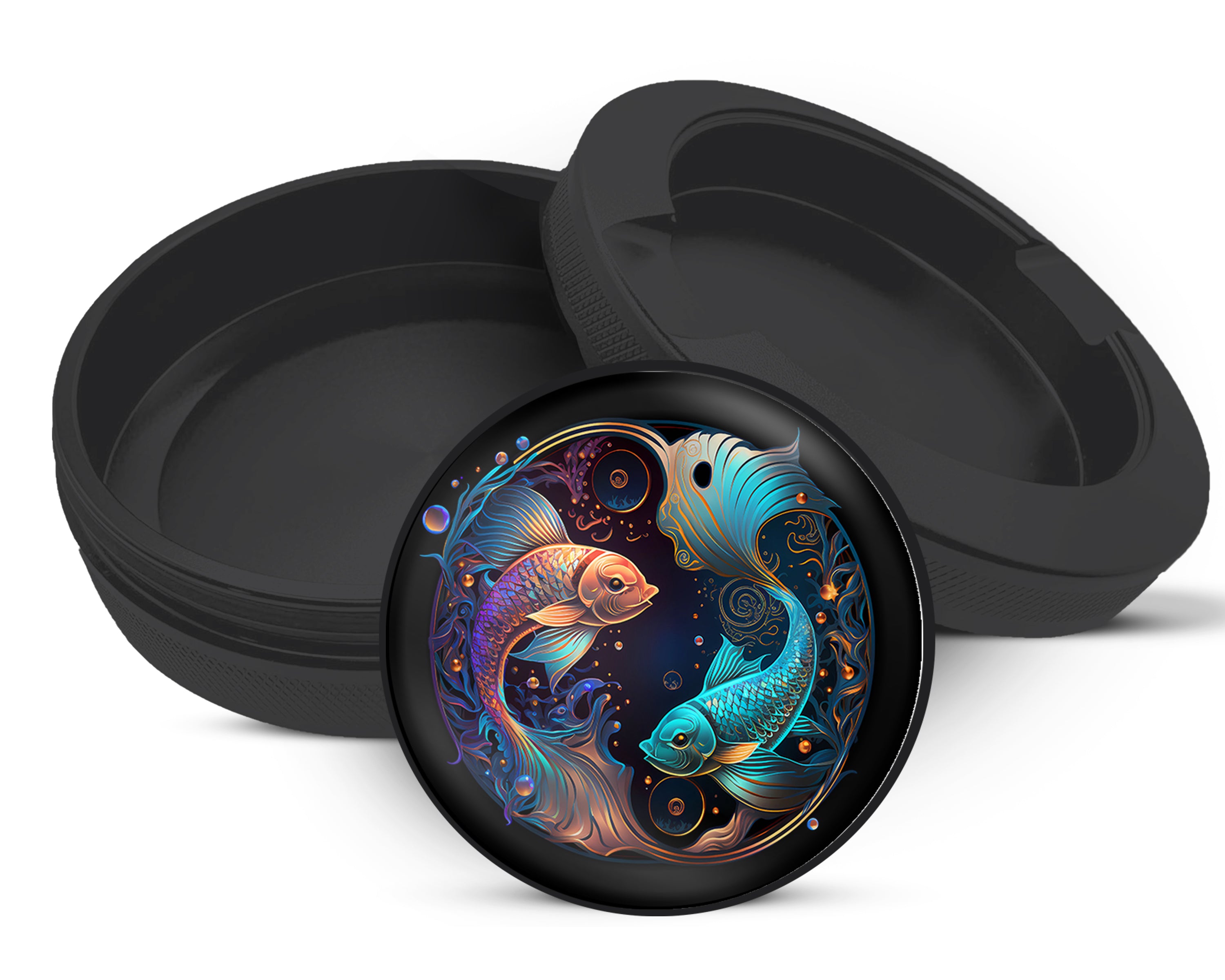 Snus Storage Case Pisces Zodiac Sign Fish Symbol Black
