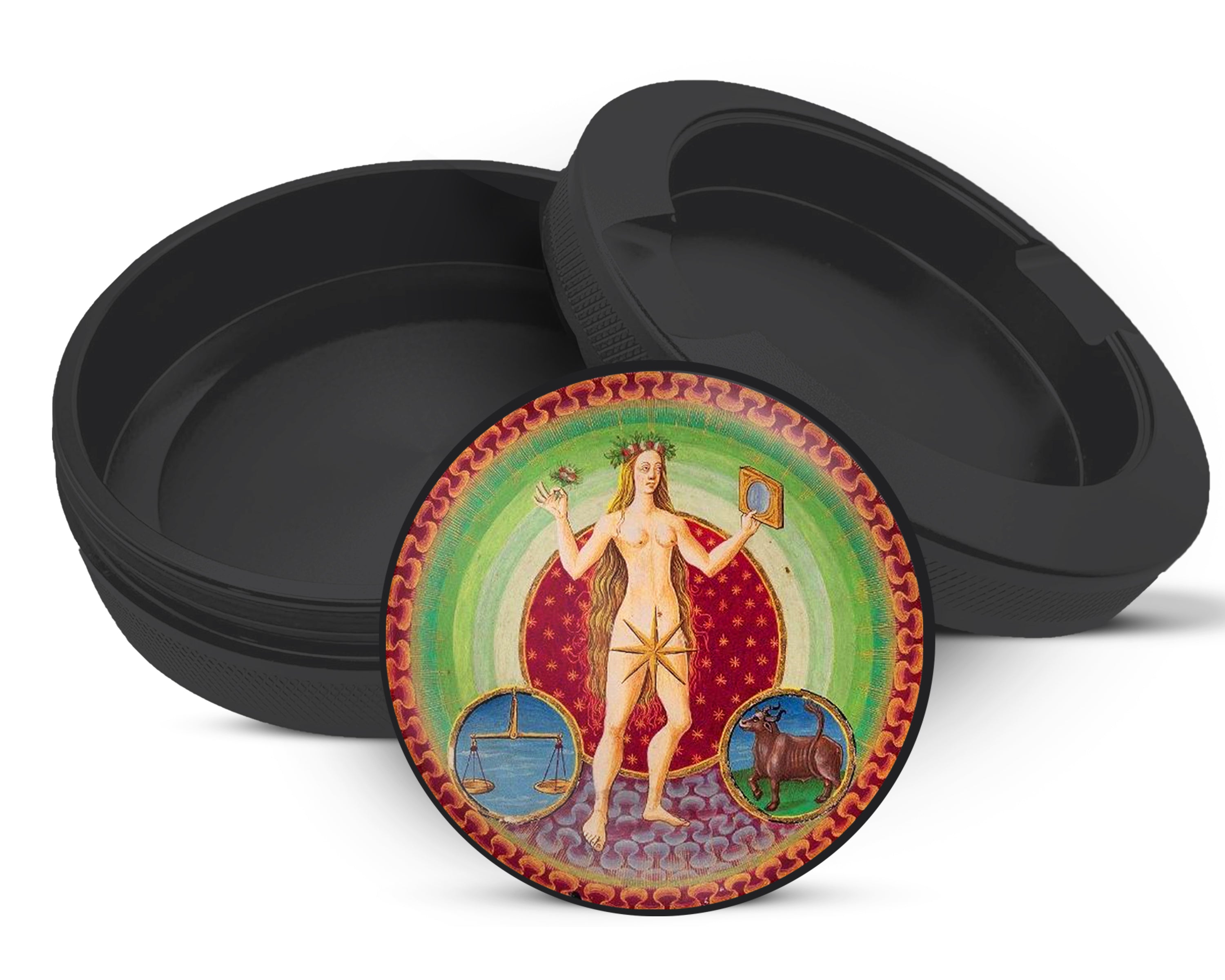 Snus Storage Case Medieval Venus Planetary Zodiac Black