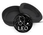 Snus Storage Case Leo, the Lion Zodiac Birth Sign Black