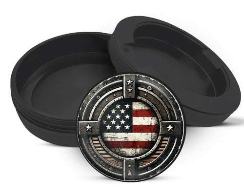 Snus Storage Case American Flag Black