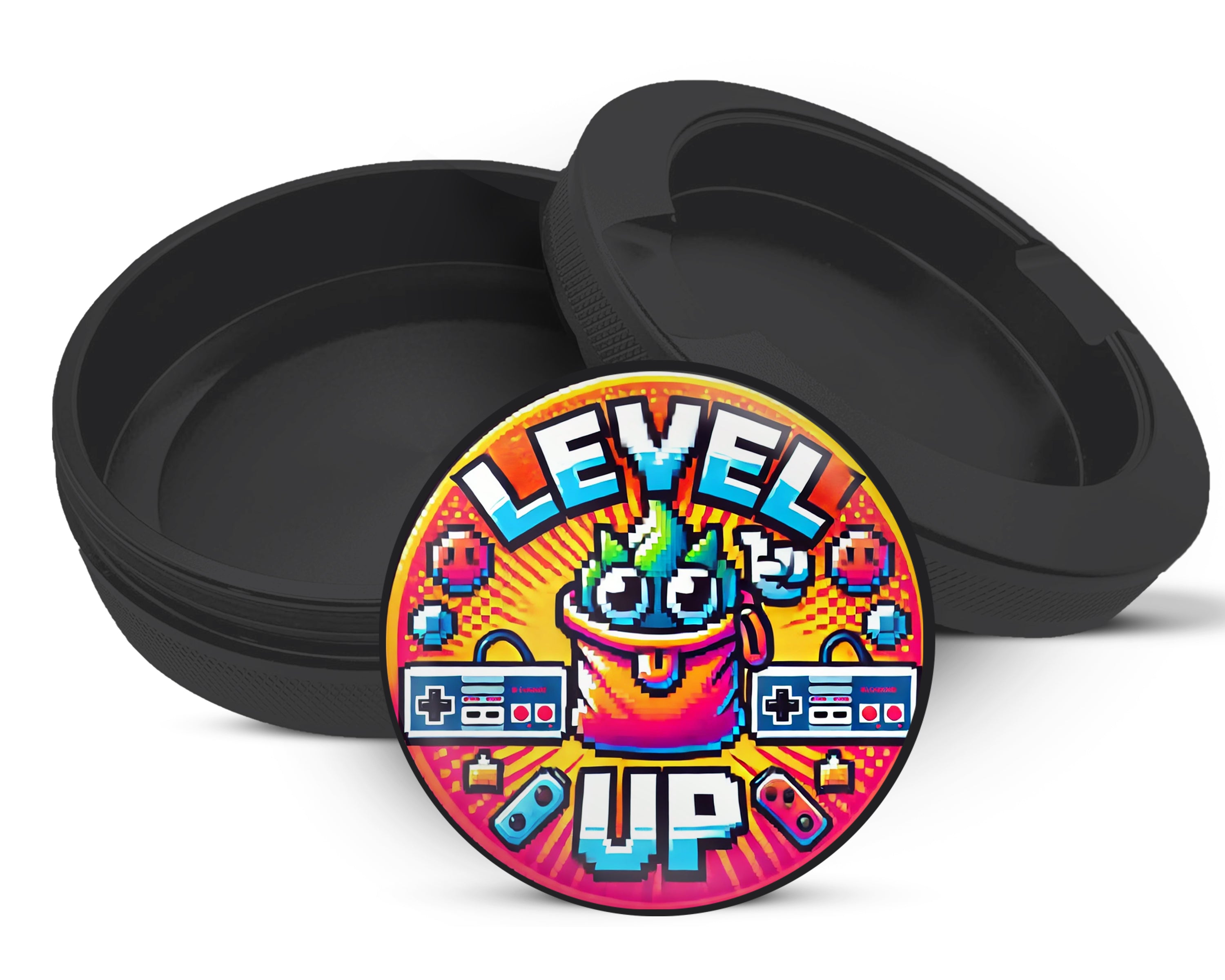 Snus Storage Case LEVEL UP Gamer Snus Holder, 8-Bit Retro Black