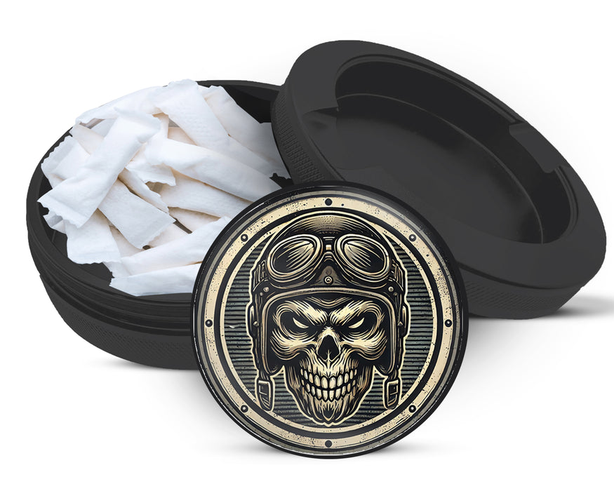 Zyn Storage Case Biker Skull Black