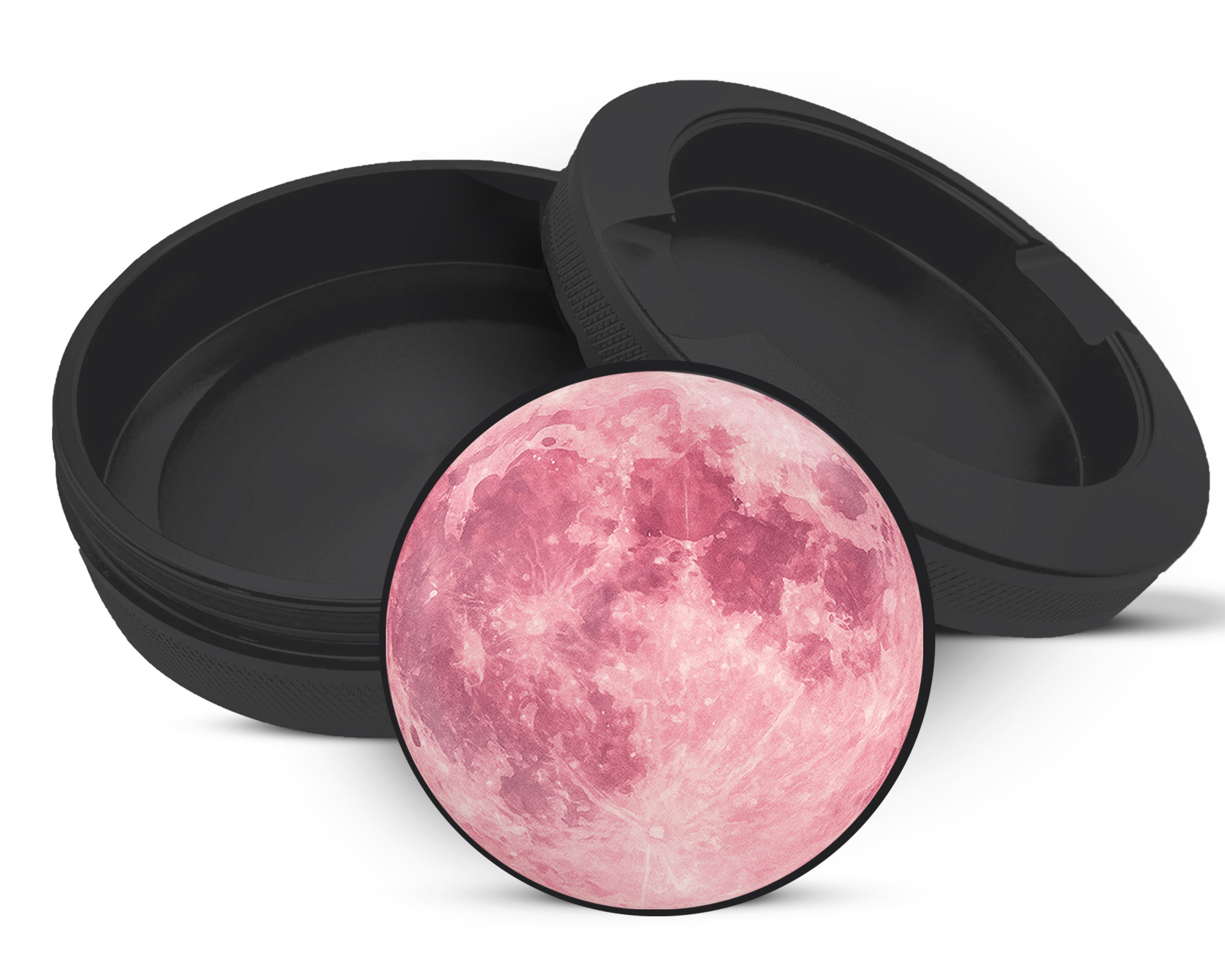 Snus Storage Case Soft Pink Moon Boho Celestial Vibes Black