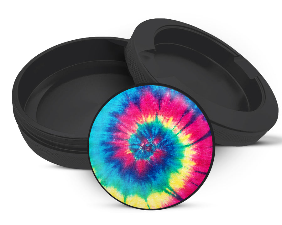Snus Storage Case Peace, Love and Tie Dye Black