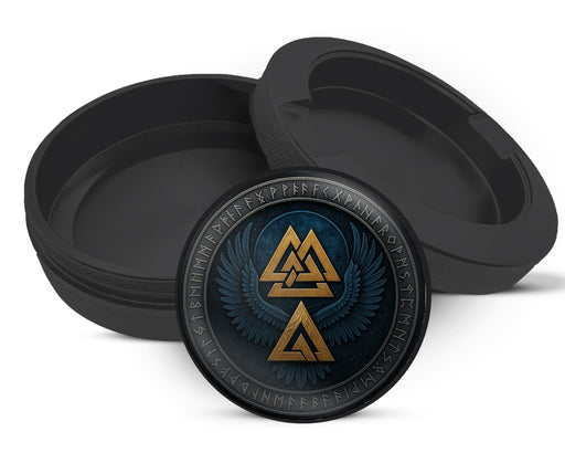 Zyn Storage Case Valknut Wings Norse Emblem Black