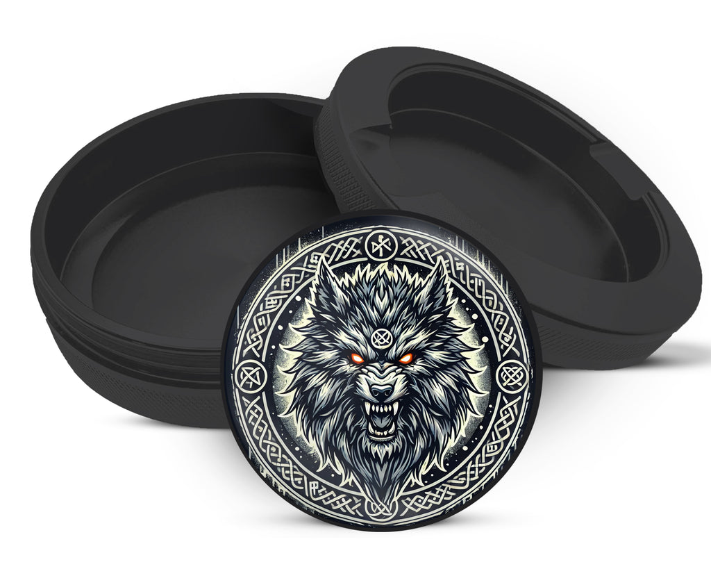 Snus Storage Case Giant Norse Wolf Fenrir Black