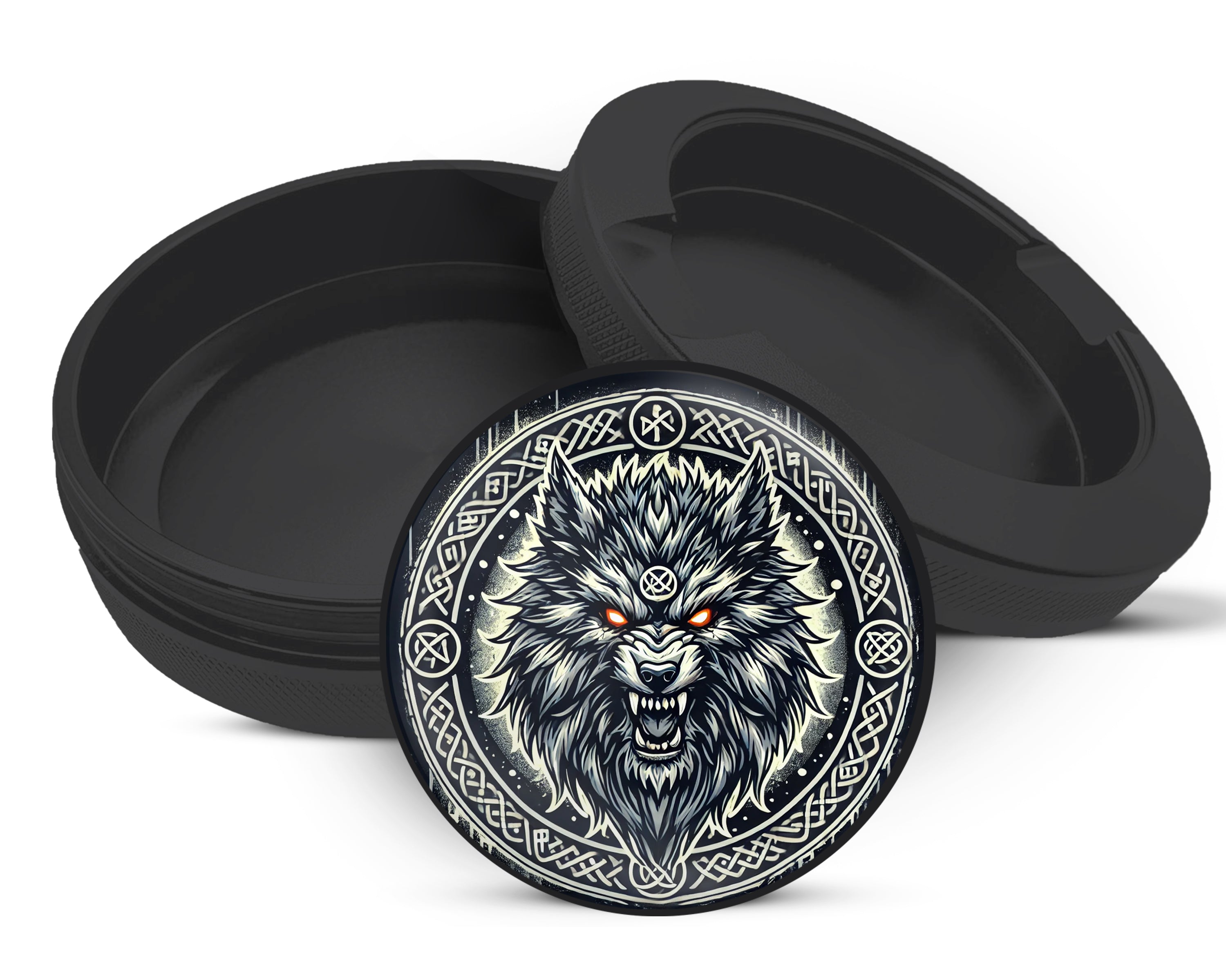 Snus Storage Case Giant Norse Wolf Fenrir Black