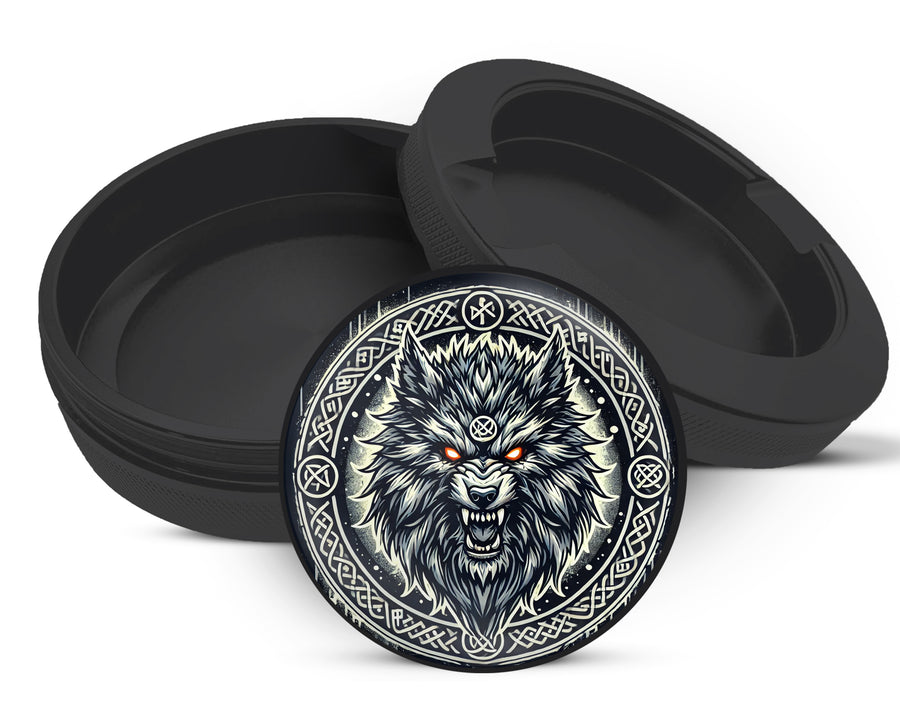 Snus Storage Case Giant Norse Wolf Fenrir Black