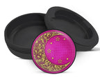 Snus Storage Case Girly Pink Crescent Moon and Stars Black