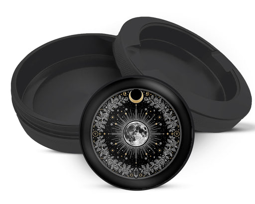 Snus Storage Case Lunar Bloom Celestial Circle Black