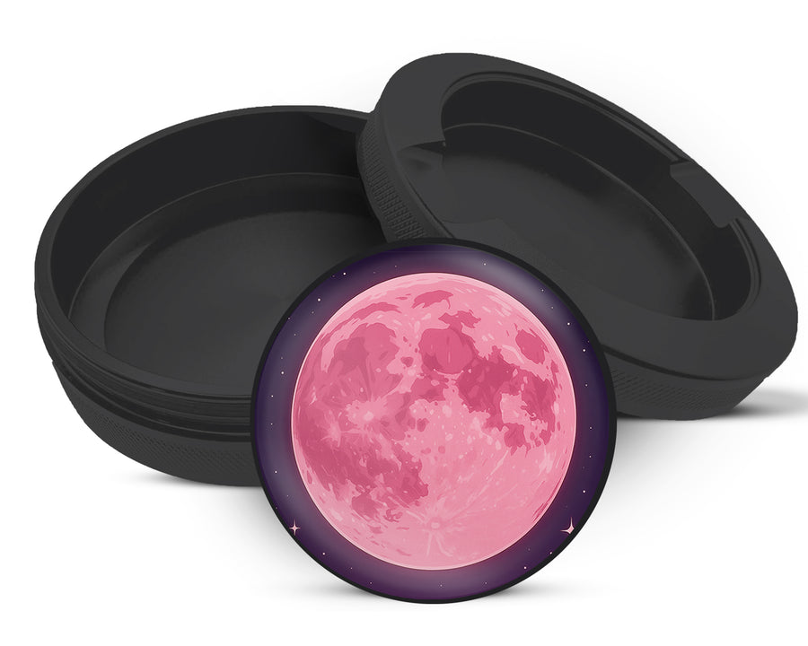 Snus Storage Case Anime Rose Pink Full Moon Aesthetic Black
