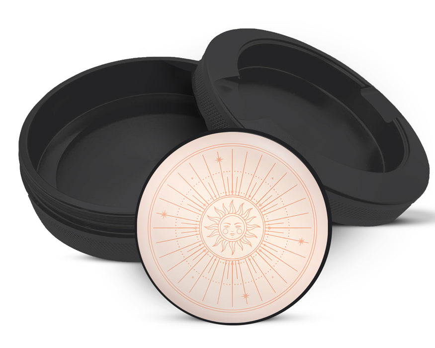 Zyn Storage Case Boho Celestial Sunburst Face Black