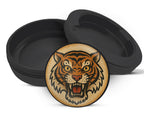 Snus Storage Case Vintage Fierce Tiger Head Traditional Tattoo Design Black