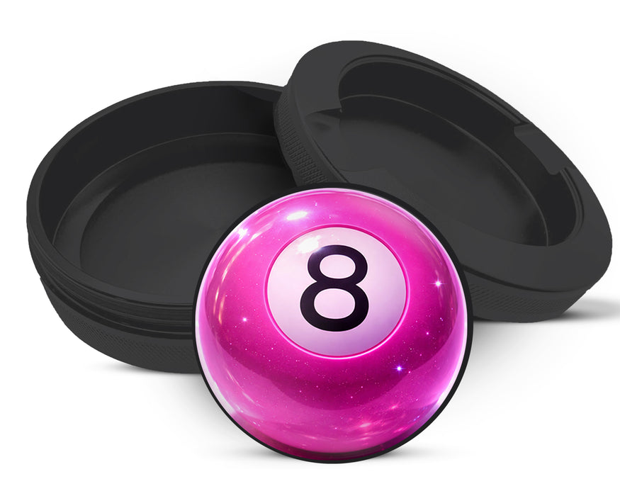 Snus Storage Case Glossy Pink Magic 8 Ball Pop Aesthetic Black