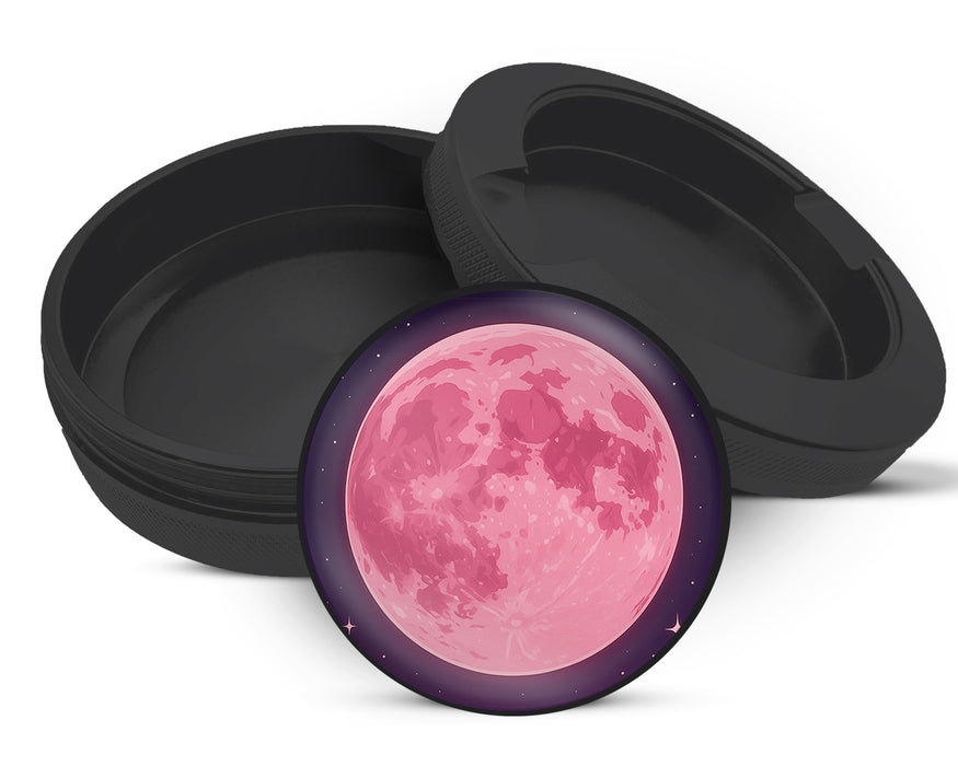 Snus Storage Case Anime Rose Pink Full Moon Aesthetic Black