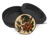 Snus Storage Case Classic Skull and Roses Flash Tattoo Design Black