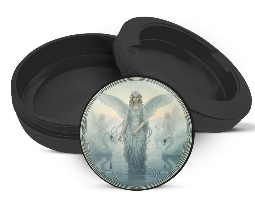 Zyn Storage Case Art Nouveau Swan Angelic Vision Black