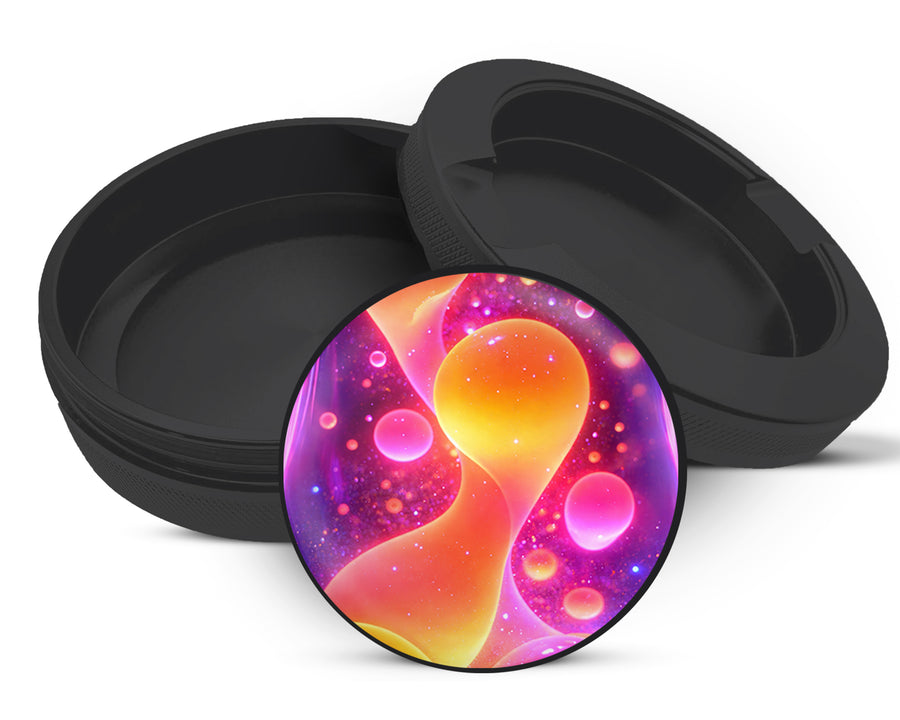 Snus Storage Case Trippy Psychedelic Lava Lamp Glow Design Black
