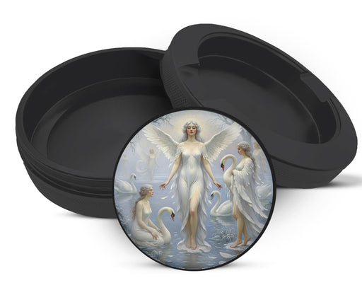 Snus Storage Case Celestial Swan Lake Angels Black