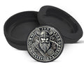 Snus Storage Case Viking Warrior Axe and Runes Black