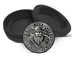 Snus Storage Case Viking Warrior Axe and Runes Black