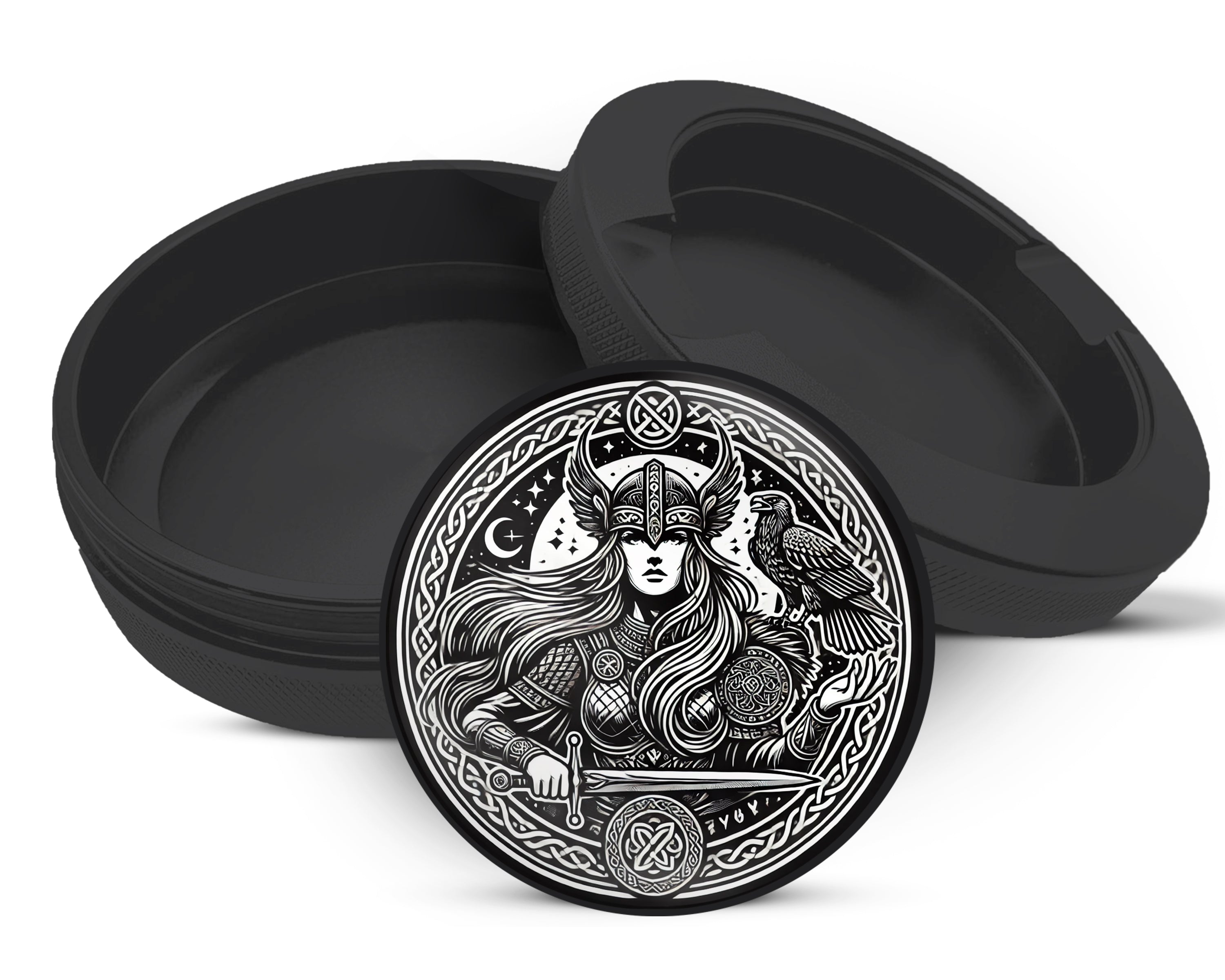 Snus Storage Case Freya Norse Goddess Black