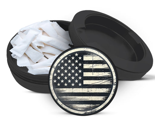 Snus Storage Case USA Flag American Flag Black