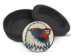 Snus Storage Case Patriotic Eagle With Sunglasses Black