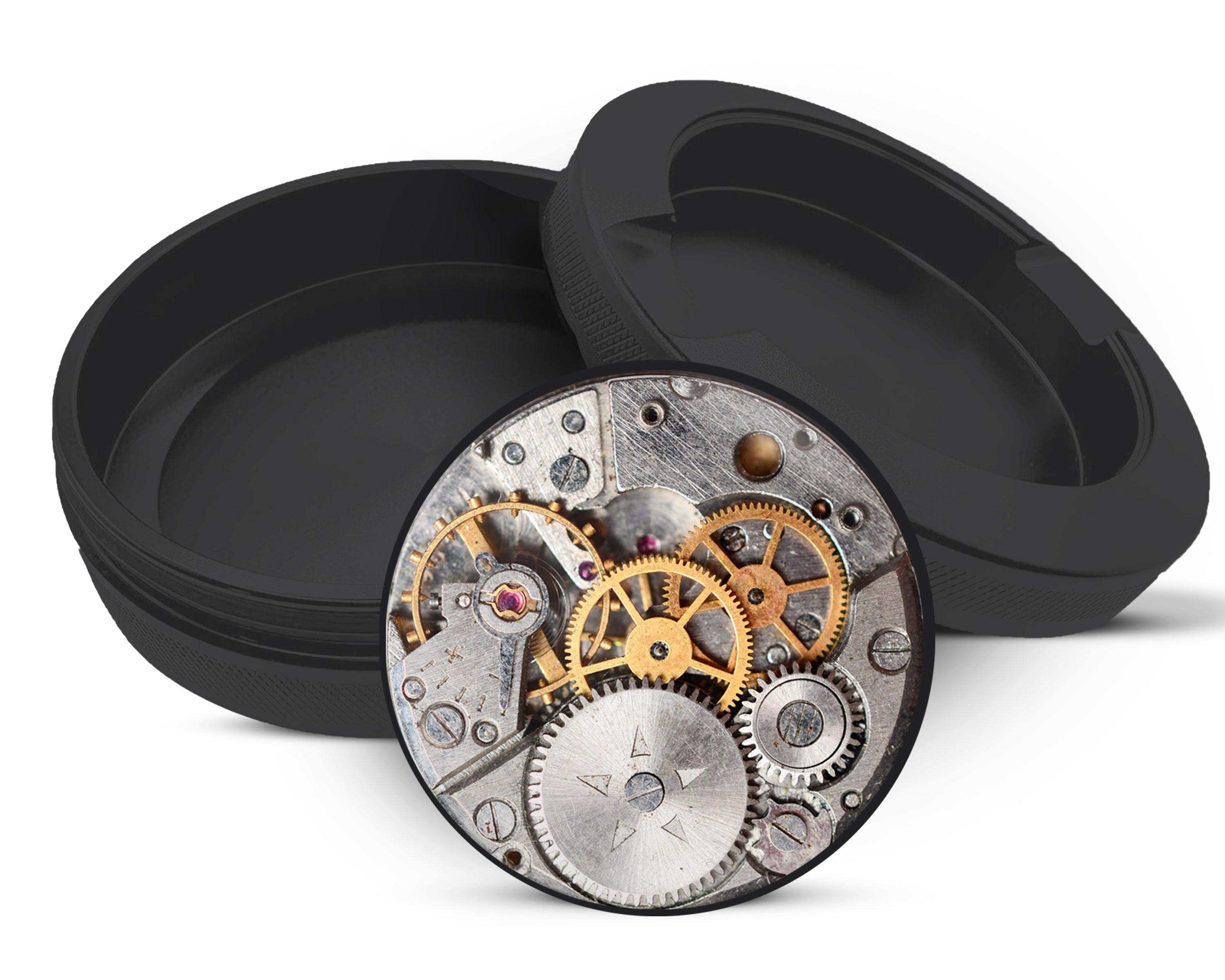 Snus Storage Case Steampunk Clockwork Black