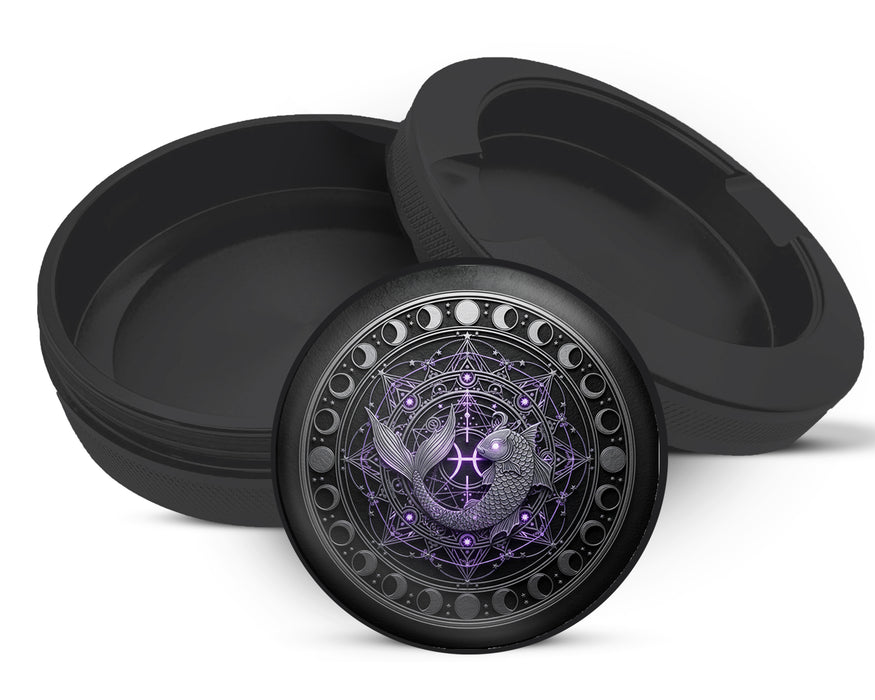Snus Storage Case Mystic Pisces Moon Mandala Black