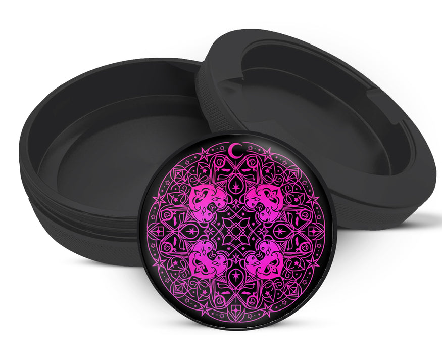 Snus Storage Case Witchy Cosmic Sigil Mandala Black