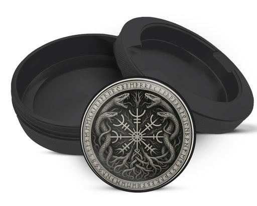 Snus Storage Case Runic Serpents Norse Sigil Black