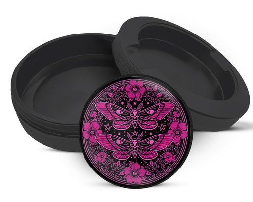 Snus Storage Case Gothic Moth Magic Mandala Black